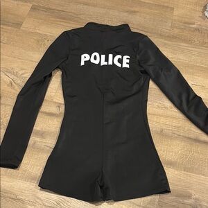 Black Police Costume Bodysuit